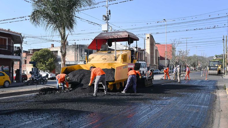 Obras de repavimentación en San Salvador de Jujuy (Foto ilustrativa)