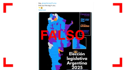 No, este mapa viral no muestra el resultado de las elecciones 2025 por departamento: está manipulado