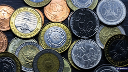 Monedas en Argentina.