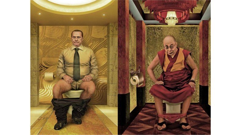 Silvio Berlusconi y Dalai Lama