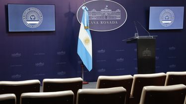 Sala de prensa de Casa Rosada.