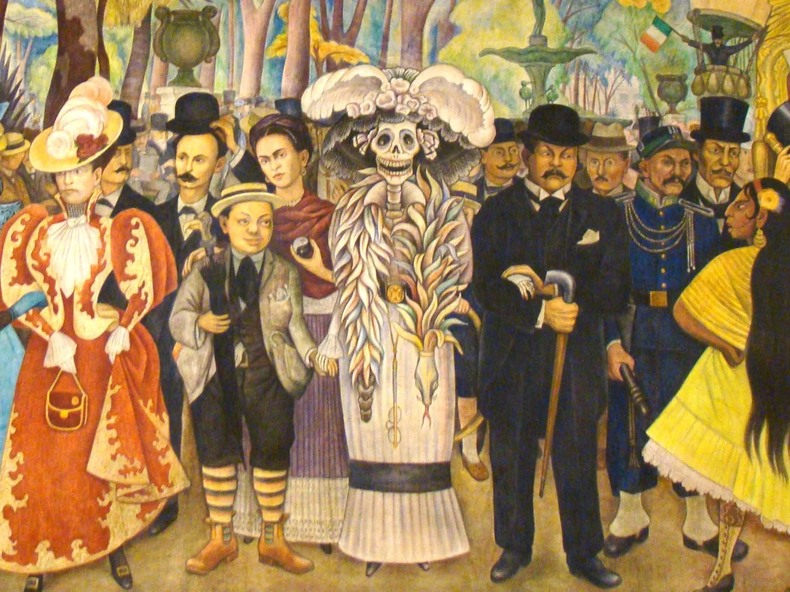 Diego Rivera le dio nombre a la Catrina e hizo un homenaje a José Guadalupe Posada en su mural 
