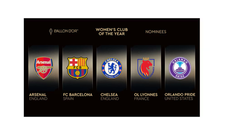 Los cinco equipos femeninos nominados para ser el mejor del año