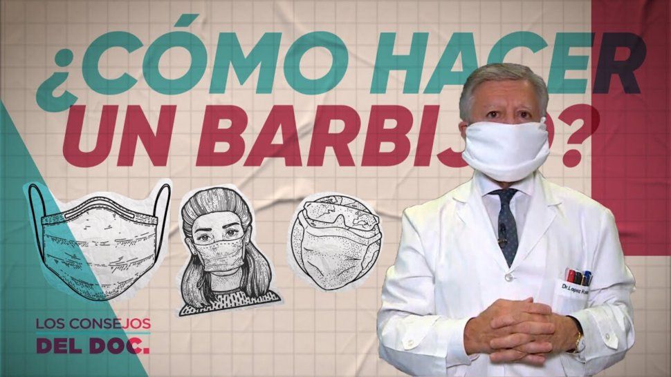 El doctor López Rosetti nos muestra cómo hacer un barbijo en casa