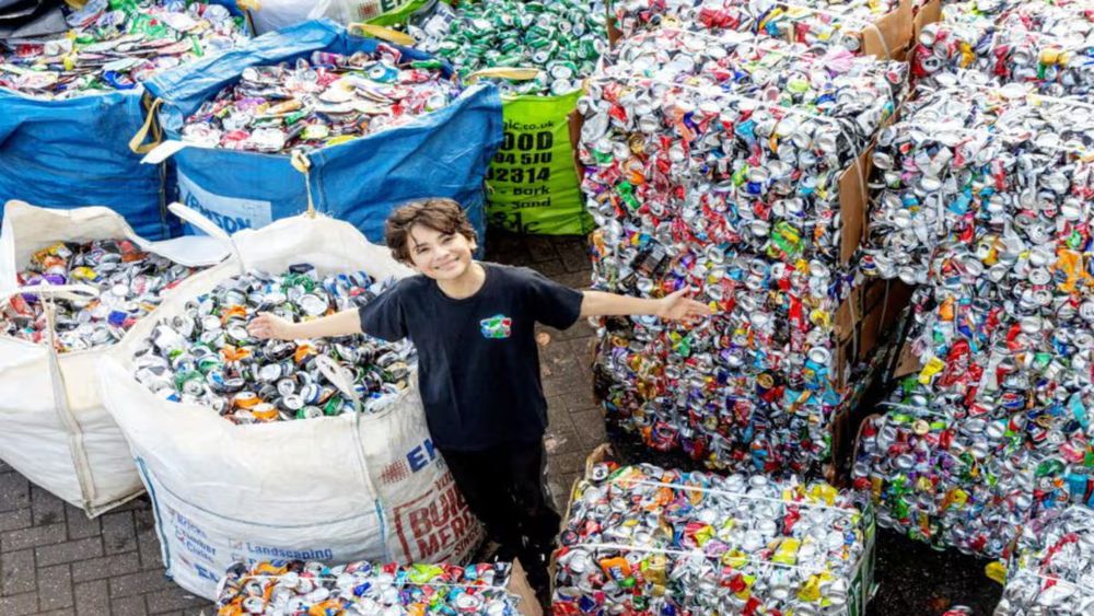 Viral: tiene 13 años y recicla miles de latas para ayudar a familias vulnerables.