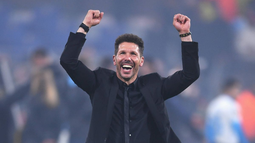 Diego Pablo Cholo Simeone, DT del Atlético Madrid.&nbsp;