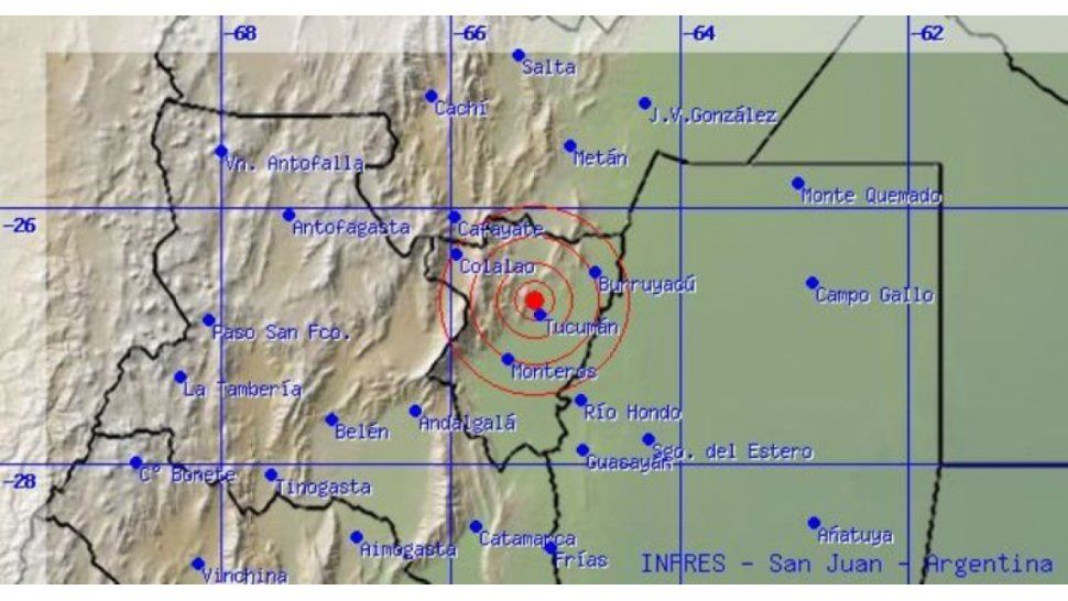 Sismo en Tucumán