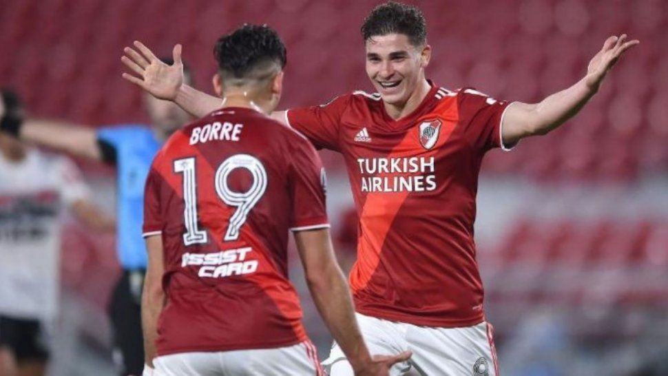 Julián Álvarez, el goleador de River en la Copa Libertadores.