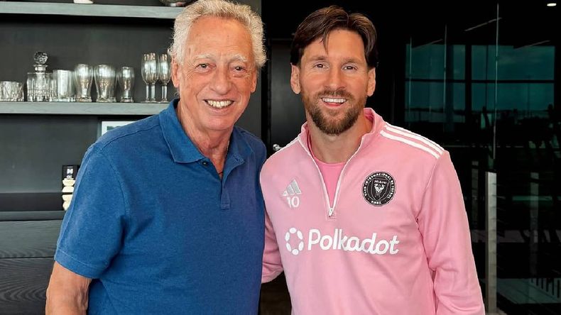 Messi en Simplemente Fútbol con Quique Wolf.&nbsp;