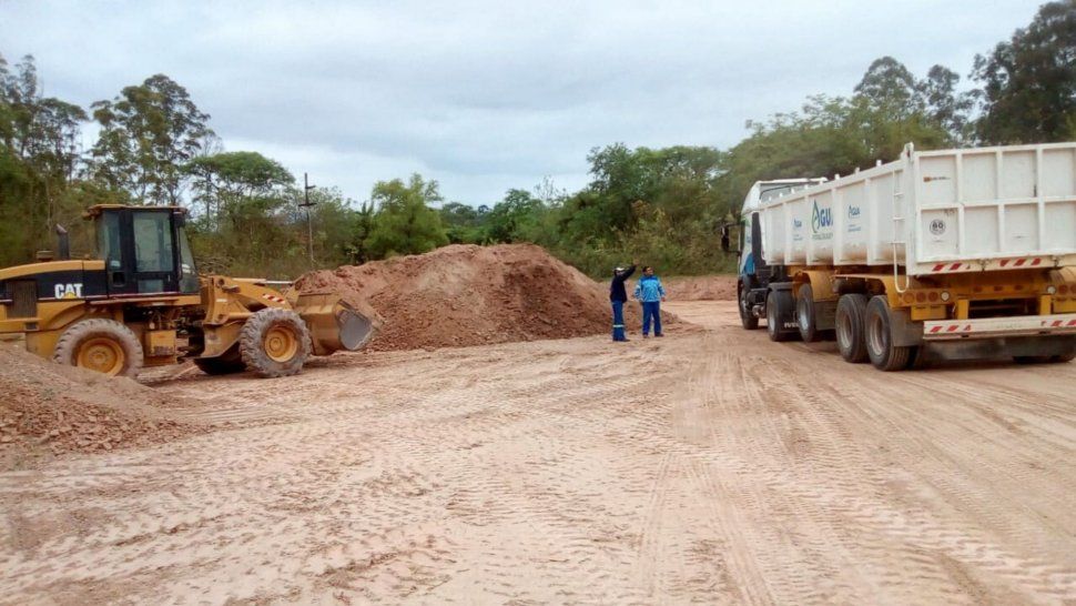 agua potable culmino tareas en laguna pre sedimentadora