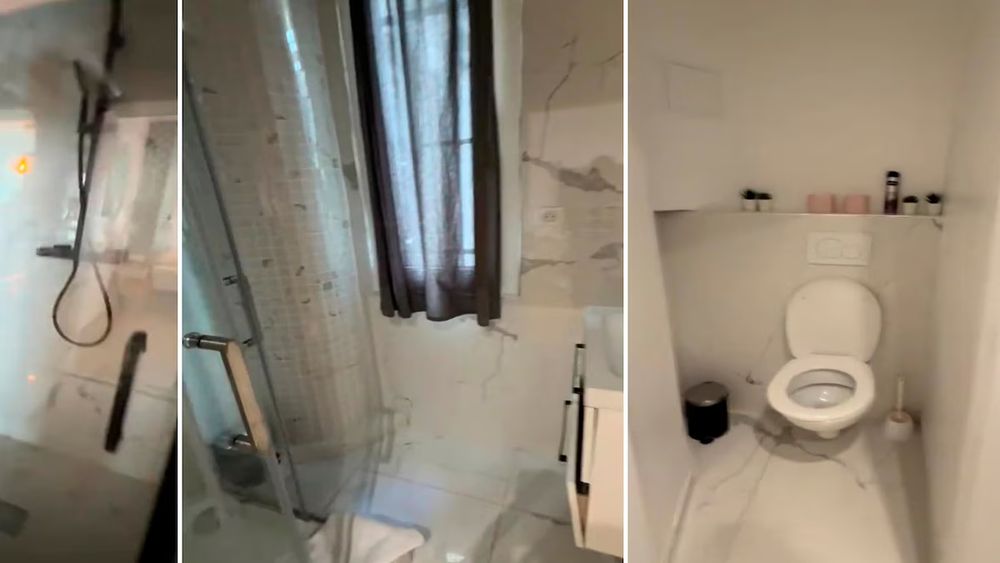 Turistas argentinas se viralizaron al mostrar el insólito baño que les tocó en París.