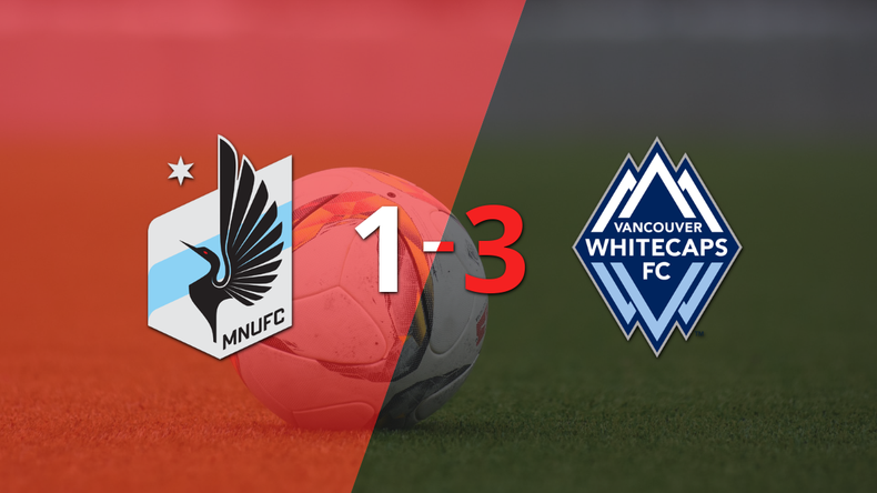 Minnesota United no pudo resistir el juego de Vancouver Whitecaps FC, que logró imponerse por 3 a 1