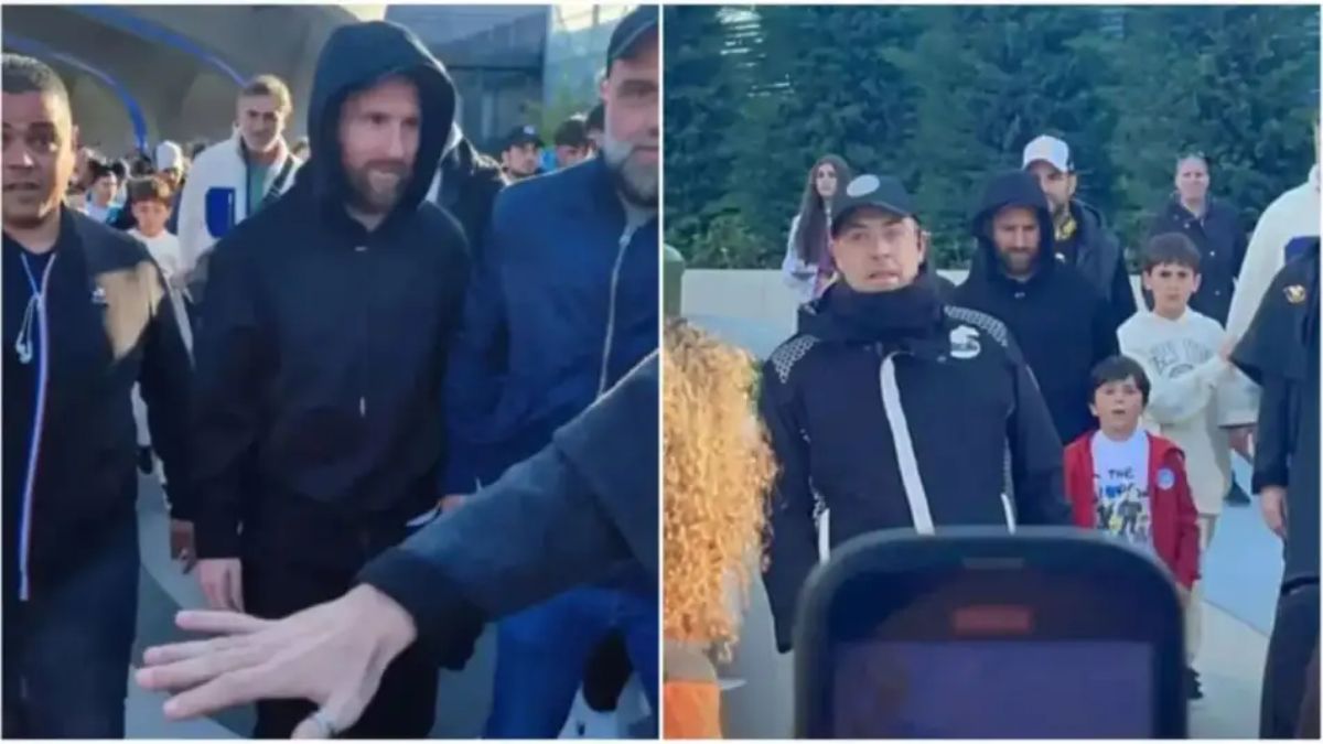 Messi visitó Euro Disney con su familia y los fanáticos lo reconocieron.&nbsp;