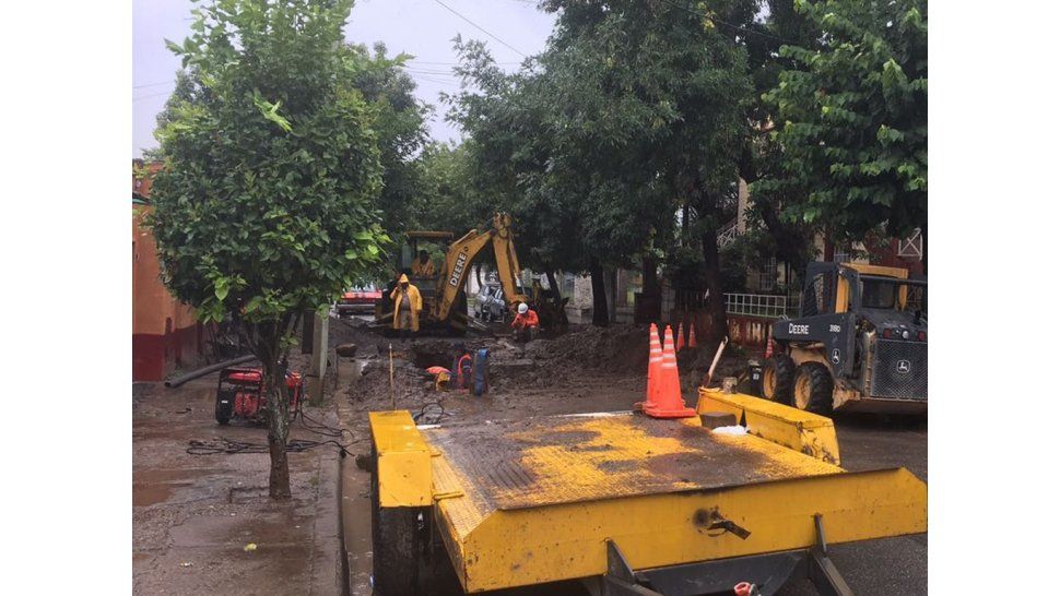 Rotura de cañería en Cuyaya