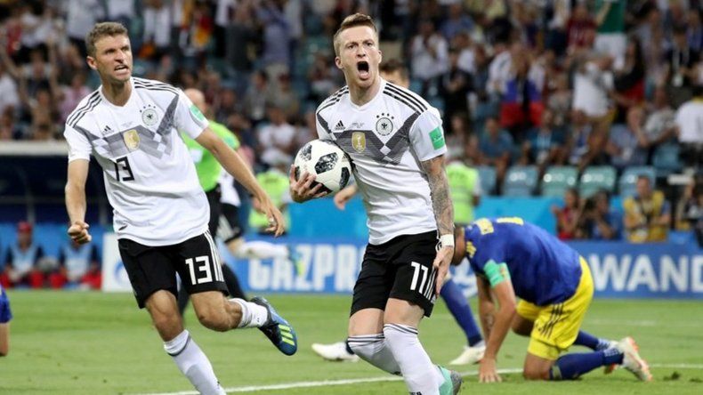 Alemania le ganó a Suecia 2 a 1 en el último minuto