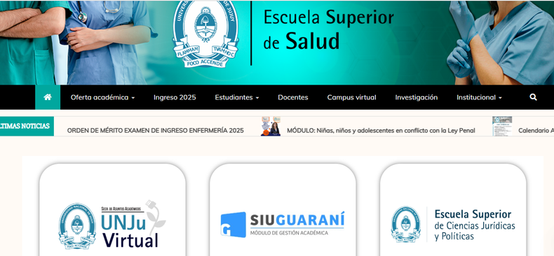 Web para el ingreso a Medicina