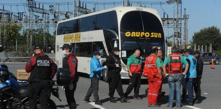 Micro detenido en Buenos Aires