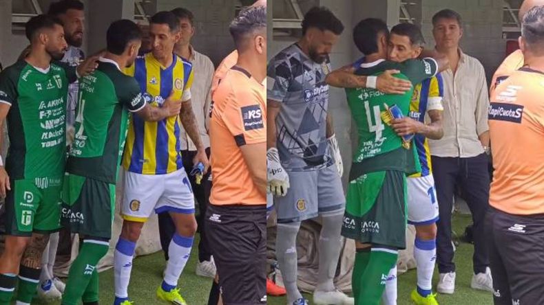 El abrazo de Leo Ferreyra y Ángel Di María