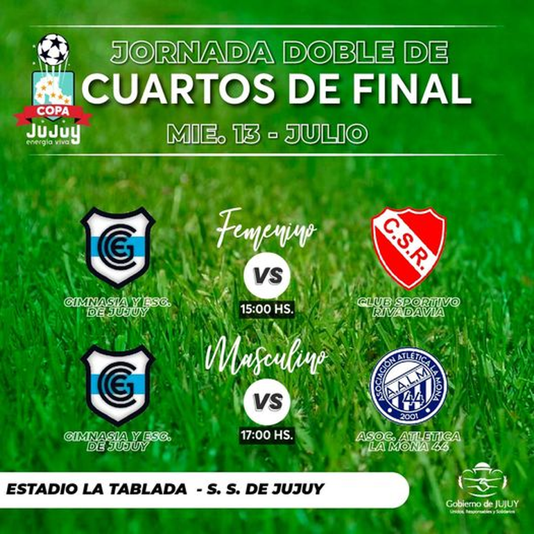 Gimnasia de Jujuy. Se juegan los cuartos de final de la Copa Jujuy