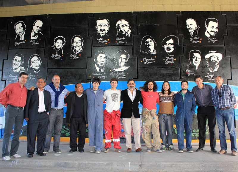 Mural y músicos