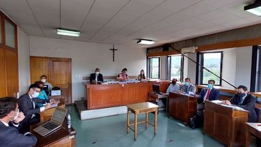 El Tribunal en lo Criminal N°2 en la lectura de la sentencia por la administración fraudulenta de Monterrico S.A. /Foto: Prensa Poder Judicial