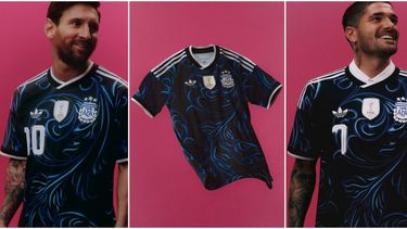 Con Lionel Messi como estandarte, presentaron la camiseta alternativa de la Selección para ir a buscar la cuarta estrella. &nbsp;