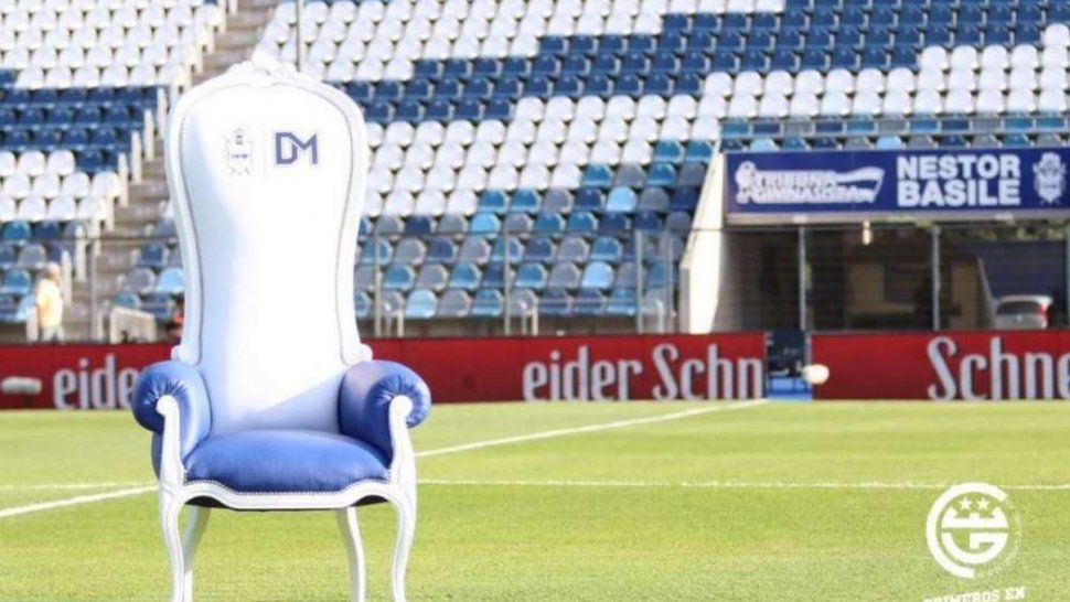 El sillón de Maradona a subasta