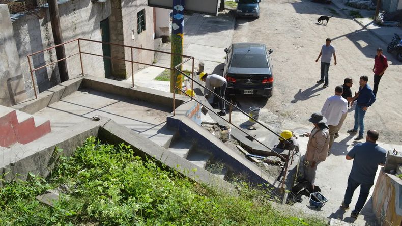 Obras de las escaleras urbanas en San Salvador de Jujuy