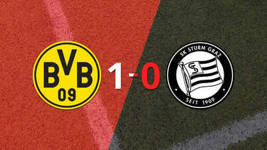 Borussia Dortmund le ganó 1-0 a Sturm Graz