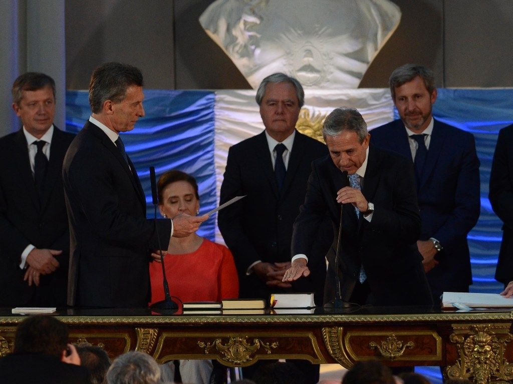 Jura del gabinete de Macri