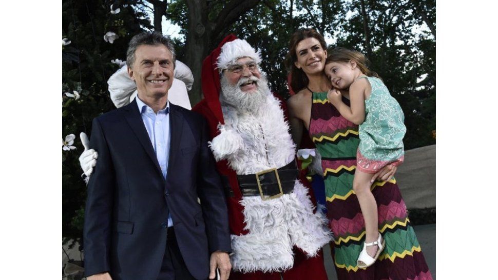 Macri con Papá Noel