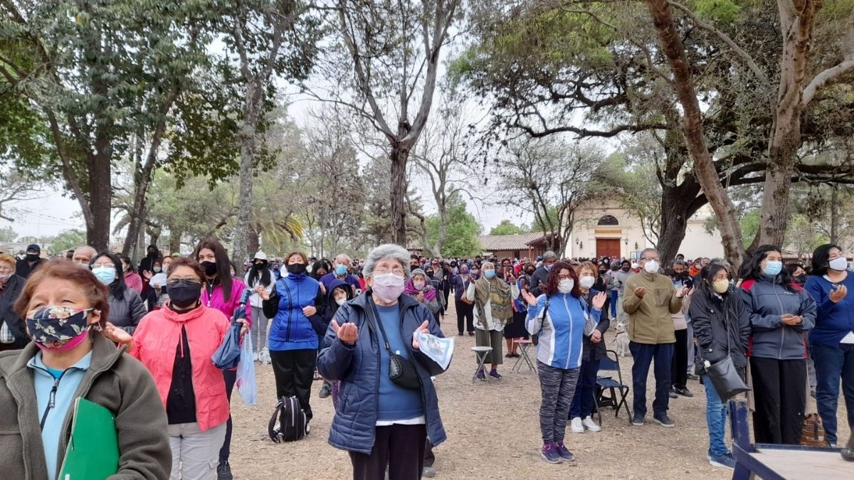 Río Blanco: primer domingo de fieles en el santuario