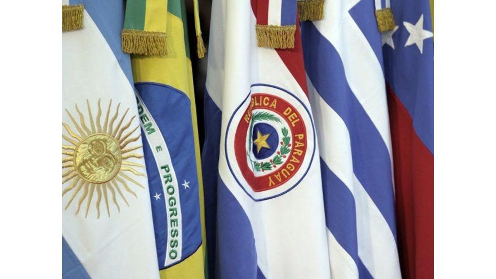 Banderas de los países del Mercosur
