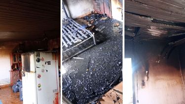 Terrible incendio en una casa.
