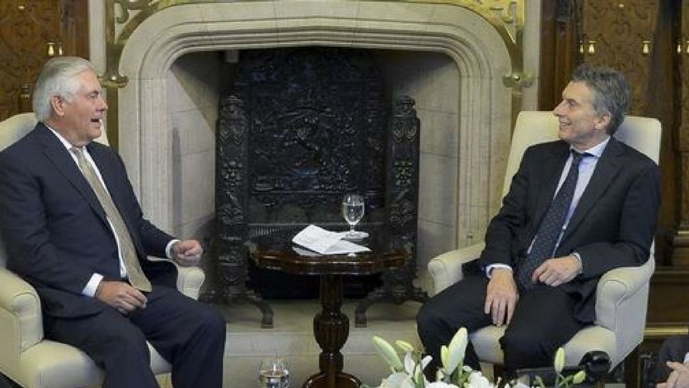 Rex Tillerson, el secretario de estado de EEUU, llega al país y se reunirá con Macri
