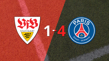 Con triplete y gran actuación de Ousmane Dembélé, PSG goleó a Stuttgart