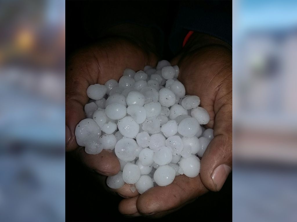 El granizo en la ciudad
