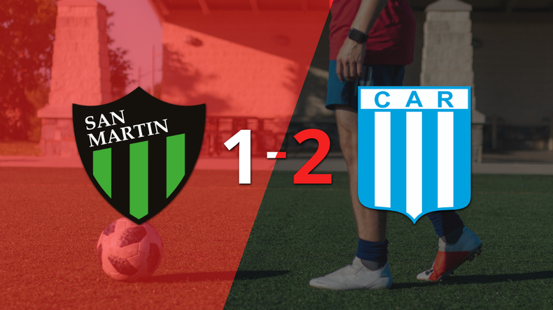 Racing (Cba) consigue una estrecha victoria de 2 a 1 sobre San Martín (SJ)