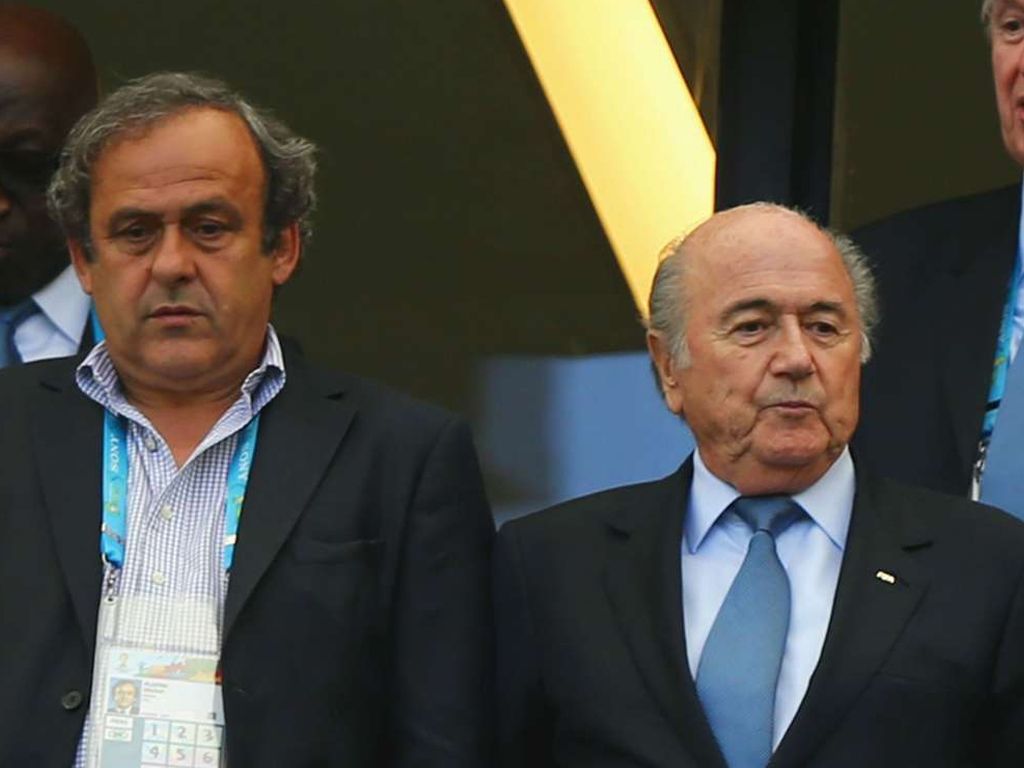 Michel Platini y Joseph Blatter
