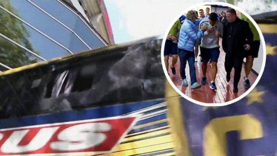 Hinchas millonarios atacaron al micro de Boca en su llegada al estadio