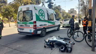 Accidente en el centro.