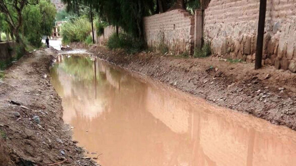 Calles de Tilcara inundadas&nbsp;