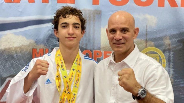 El joven karateka jujeño Patricio Montalvetti.