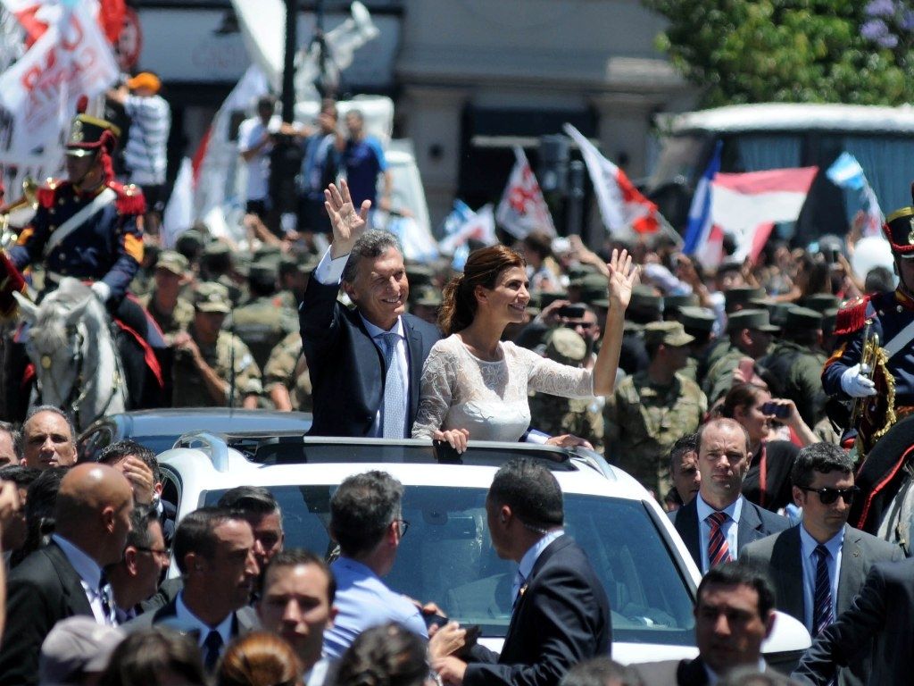 Mauricio Macri y su mujer