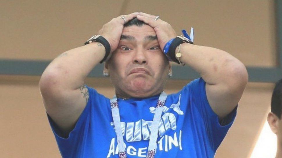 Maradona se fue del estadio llorando por la derrota 3 a 0 de Argentina ante Croacia