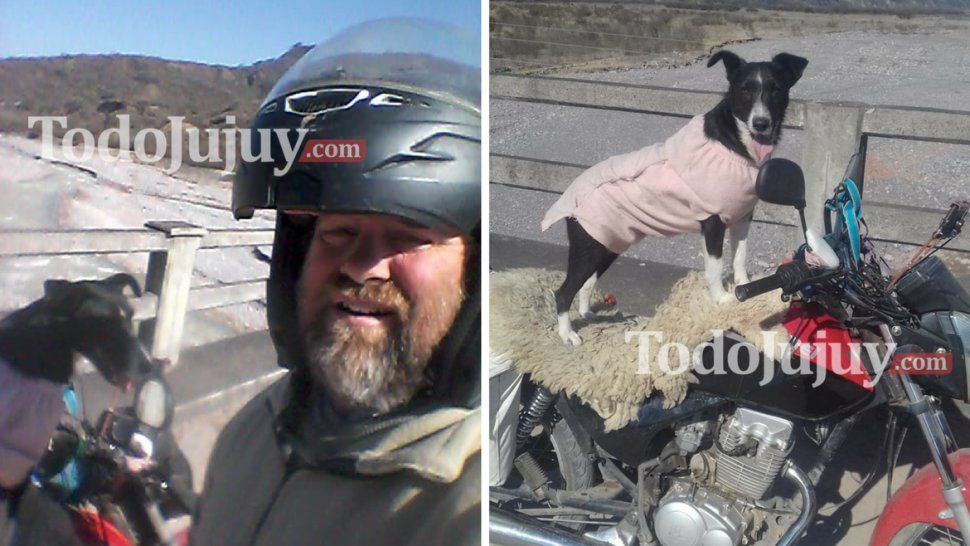 Viaja de Buenos Aires con su perra, en moto y perdió todos los papeles