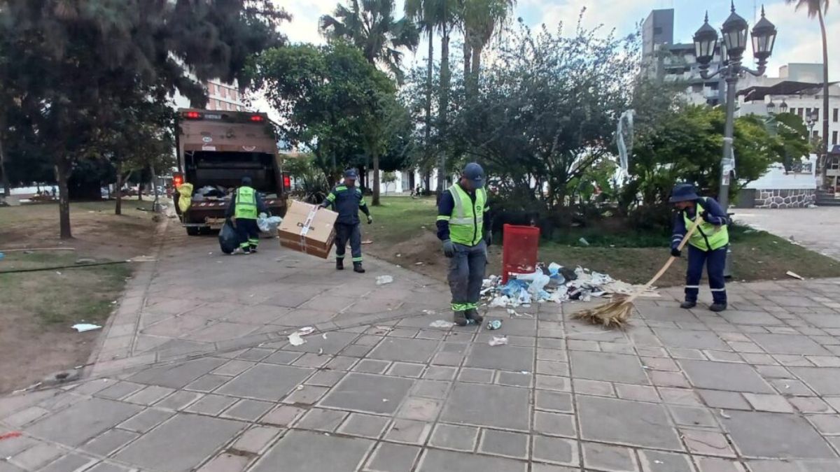 Operativo de limpieza en San Salvador de Jujuy
