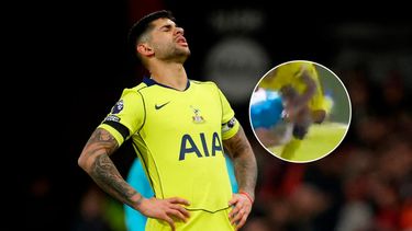 Cuti Romero recibió un fuerte golpe y fue reemplazado entre lágrimas en el partido del Tottenham.