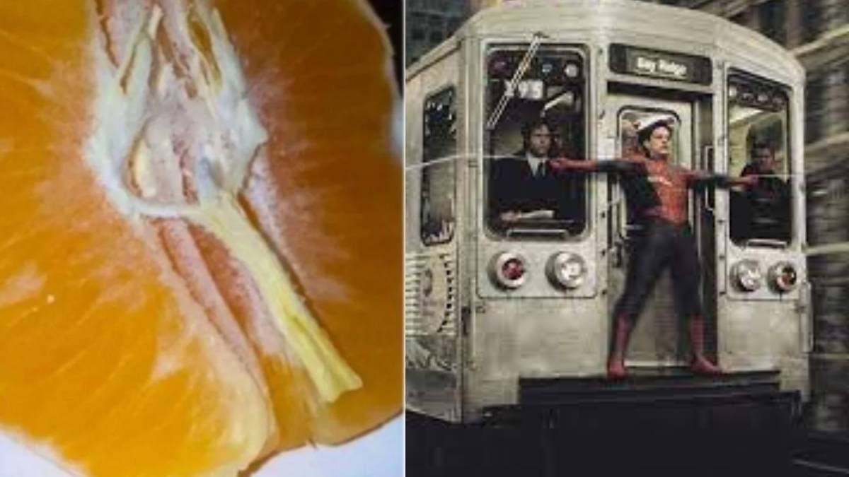 Encontraron un Spiderman en una mandarina y es viral