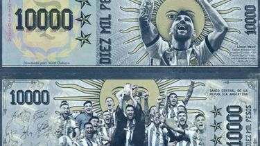 Proponen un billete de mayor valor en homenaje a la Selección Argentina.